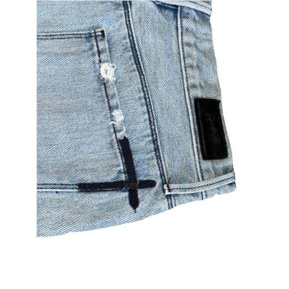RTA Ace Cut Offs Sz 25 Denim Shorts Jean Distressed Light Wash High Rise Cotton - Picture 4 of 10